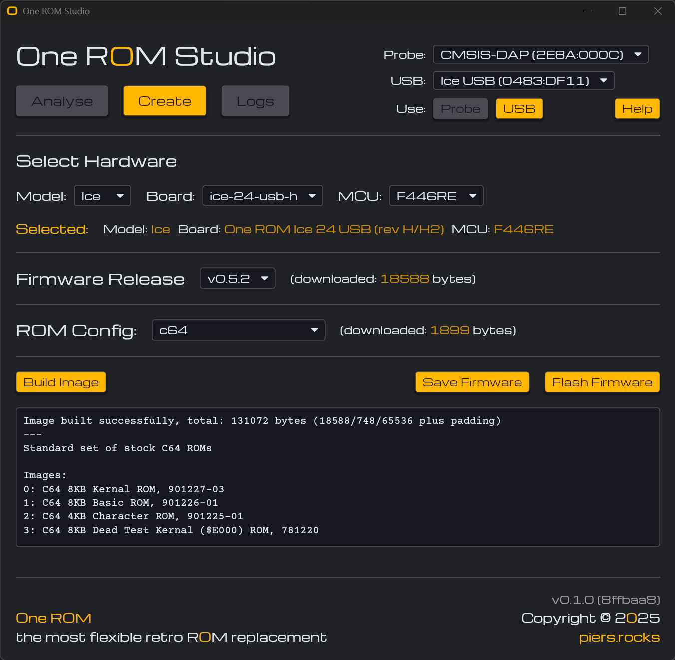 One ROM Studio Windows v0.1.0 screenshot